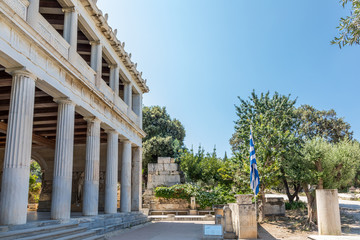 Fototapeta na wymiar Portique d'Attale, Agora antique à Athènes