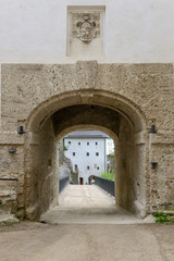 Fototapeta na wymiar Famous Hohensalzburg fortress in the historic city of Salzburg, Austria
