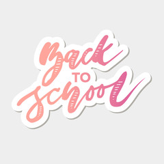 Back to school Phrase Vector Lettering Calligraphy Autumn