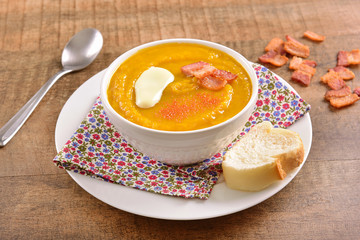 Pumpkin soup bowl