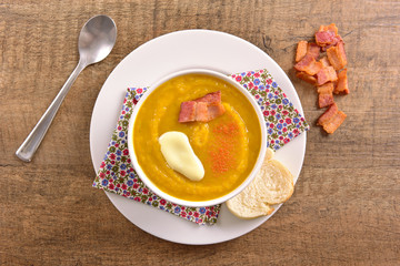 Pumpkin soup bowl