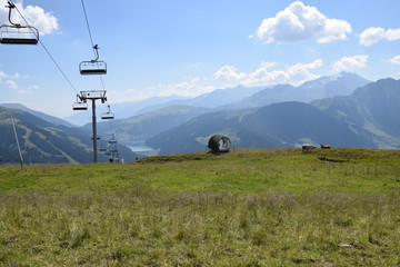 cable railway in the alps