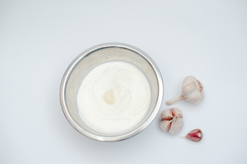 Obraz na płótnie Canvas garlic cream for food