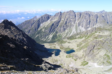 Fototapeta na wymiar Zabie pleso lake near Rysy peak, High Tatras, Slovakia 