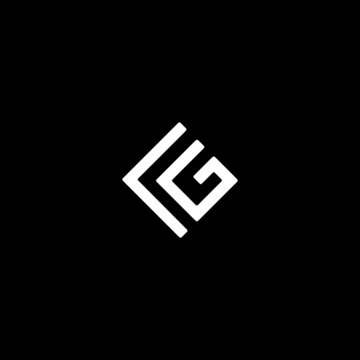 Unique modern trendy FG black and white color initial based icon logo.