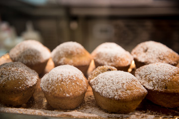 Muffins with Powdered Sugar 