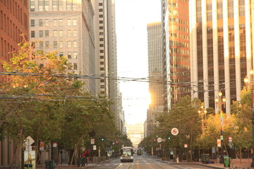 Morning View of Financial District in San Francisco