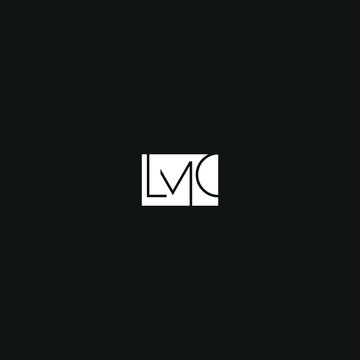 Creative unique modern LMC black and white color initial based icon logo.