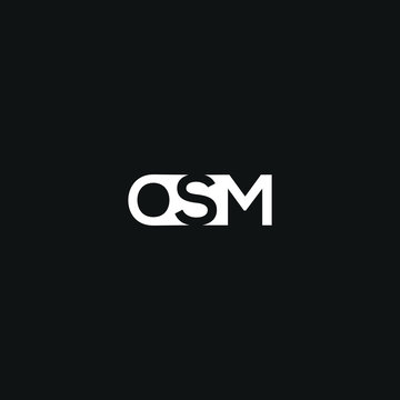 Modern unique minimal style OSM initial based letter icon logo.