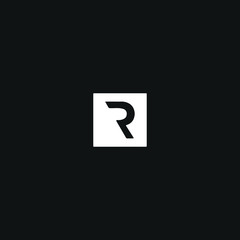Modern unique minimal style R initial based letter icon logo.