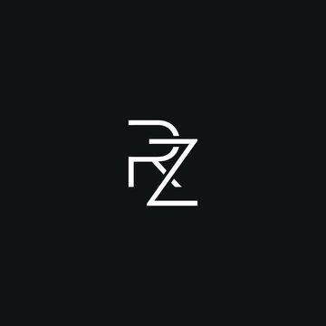Modern unique minimal style RZ or ZR initial based letter icon logo.
