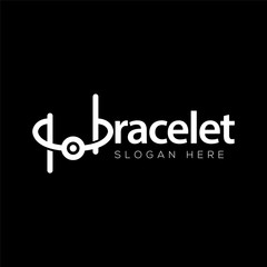 bracelet text logo vector template