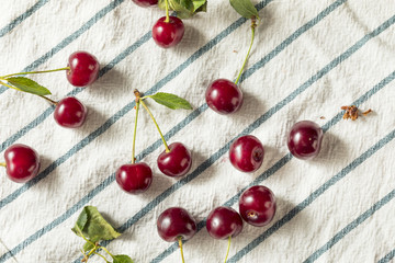 Obraz na płótnie Canvas Raw Red Organic Tart Cherries