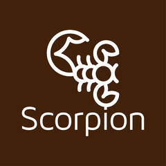 Line art scorpion logo icon vector template
