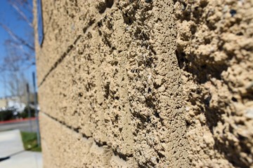stucco side of building