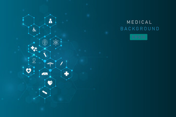 health care icon pattern medical innovation concept background design
