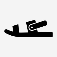 Glyph slipper pixel perfect vector icon