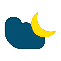 Obraz na płótnie Canvas Moon with a cloud icon