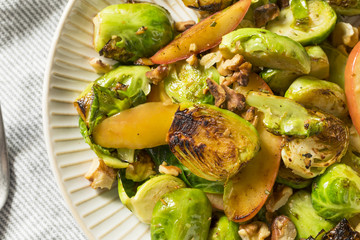Homemade Brussel Sprout and Apple Salad