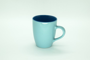 Empty blue mug