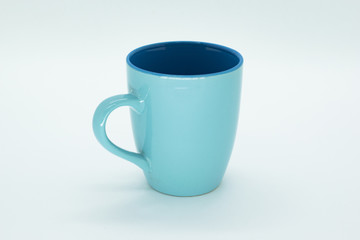 Blue mug isolated