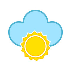 Isolated sunny weather icon