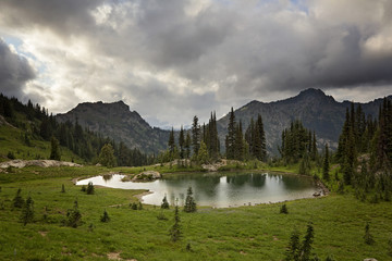 Small pond along the Pacific Crest Trail in Washington State © Patricia Thomas 
