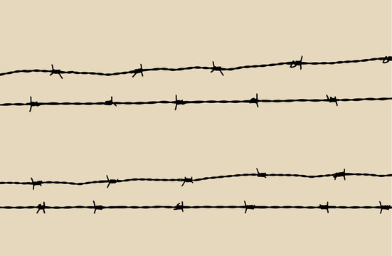 Lines Of Barbed Wire Vector Silo Art