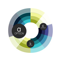 Abstract colorful geometric option infographics design template with sample abc options. Abstract background for business presentation or information banner