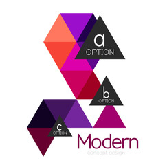 Triangle shape design abstract business logo icon design. Company logotype branding emblem idea