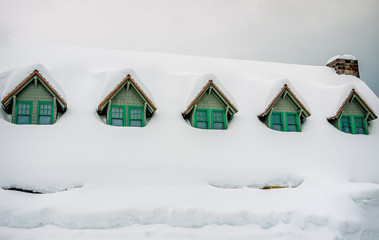 Lodge Dormers in Snow