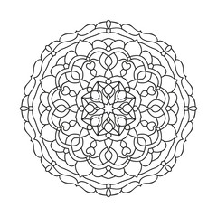 colorful gradient mandala pattern for logo design  coloring books