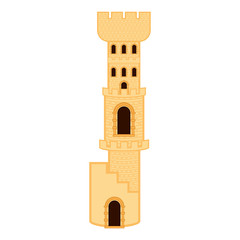 Isolated medieval tower building