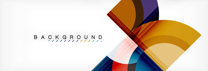 Vector circular geometric abstract background