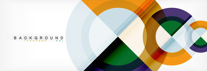 Obraz premium Wektorowy kółkowy geometryczny abstrakcjonistyczny tło