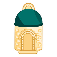 Isolated medieval tower building