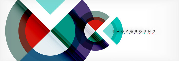 Obraz premium Vector circular geometric abstract background