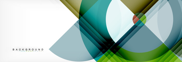 Vector circular geometric abstract background