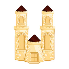 Isolated medieval castle building