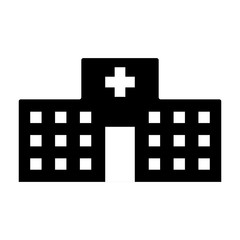 Isolated hospital building icon