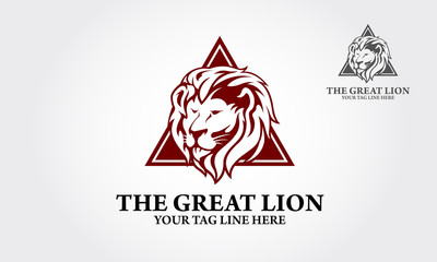 The Great Lion logo template suitable for businesses and product names.