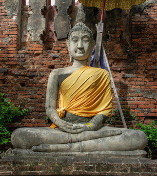 ฺBuddha in Ayutthaya of Thailand
