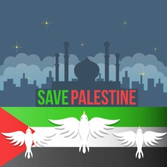 Save palestine illustration