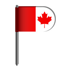 Fototapeta na wymiar Isolated flag of Canada
