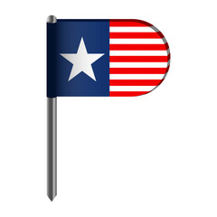Isolated flag of the United States