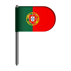 Isolated flag of Portugal