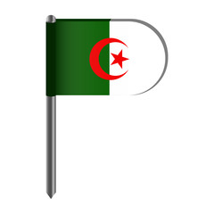 Isolated flag of Algeria