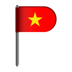 Isolated flag of Vietnam