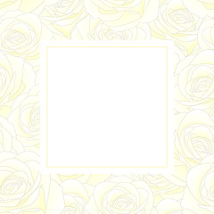 White Rose Banner Card