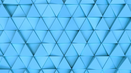 Pattern of blue triangle prisms